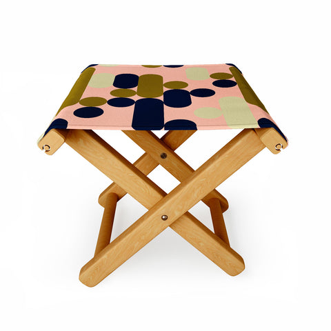 Marta Barragan Camarasa Modern pink geometry Folding Stool