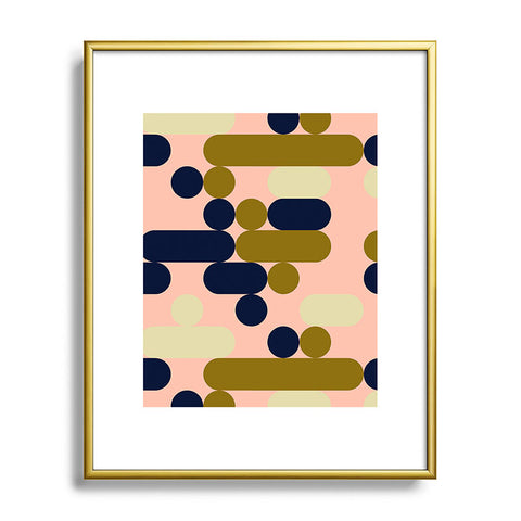 Marta Barragan Camarasa Modern pink geometry Metal Framed Art Print