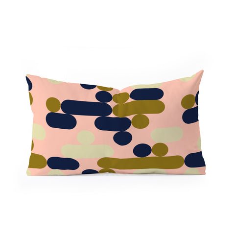 Marta Barragan Camarasa Modern pink geometry Oblong Throw Pillow