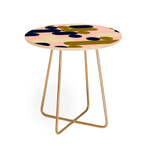 Marta Barragan Camarasa Modern pink geometry Round Side Table