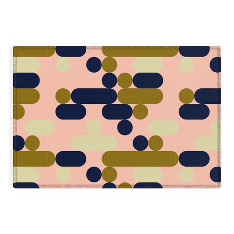 Marta Barragan Camarasa Modern pink geometry Outdoor Rug