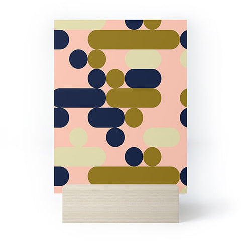 Marta Barragan Camarasa Modern pink geometry Mini Art Print