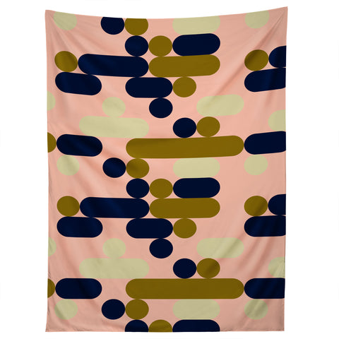 Marta Barragan Camarasa Modern pink geometry Tapestry