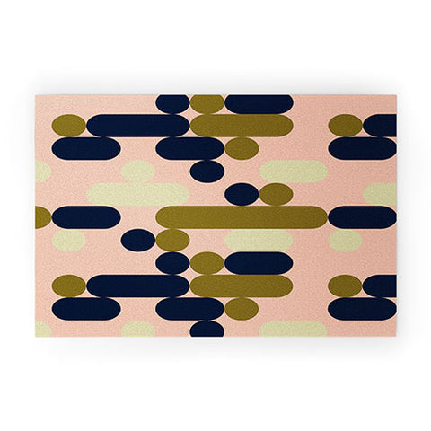 Marta Barragan Camarasa Modern pink geometry Welcome Mat