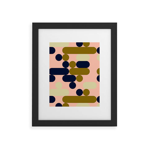 Marta Barragan Camarasa Modern pink geometry Framed Art Print