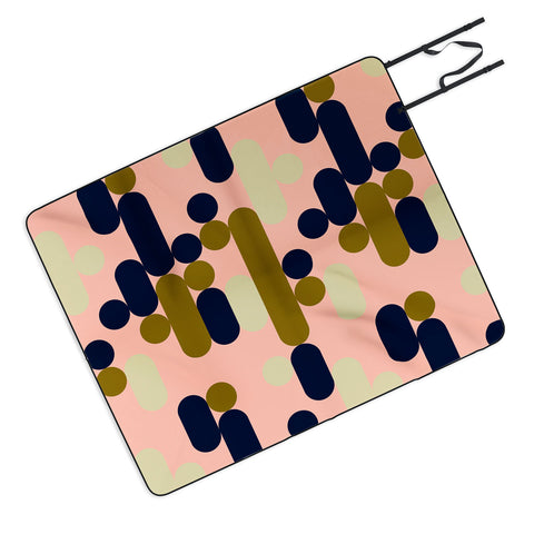 Marta Barragan Camarasa Modern pink geometry Picnic Blanket
