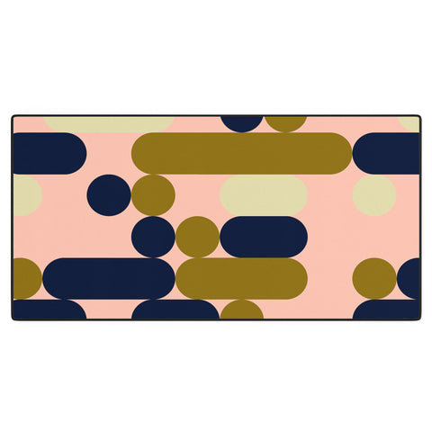 Marta Barragan Camarasa Modern pink geometry Desk Mat