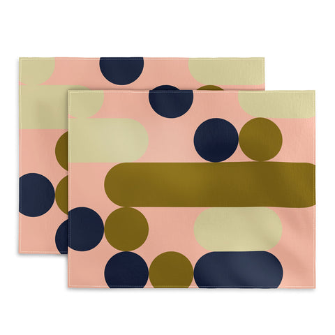 Marta Barragan Camarasa Modern pink geometry Placemat
