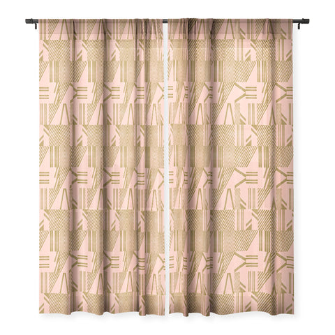 Marta Barragan Camarasa Modern pink tile Sheer Window Curtain
