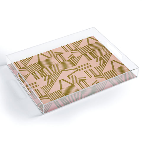 Marta Barragan Camarasa Modern pink tile Acrylic Tray
