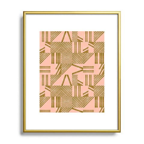 Marta Barragan Camarasa Modern pink tile Metal Framed Art Print