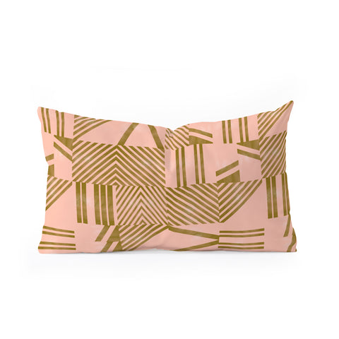 Marta Barragan Camarasa Modern pink tile Oblong Throw Pillow