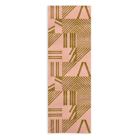 Marta Barragan Camarasa Modern pink tile Yoga Towel