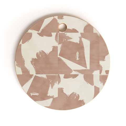 Marta Barragan Camarasa Modern pink tiles Cutting Board Round