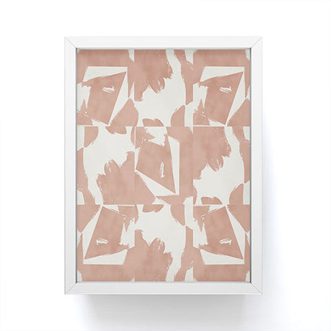 Marta Barragan Camarasa Modern pink tiles Framed Mini Art Print