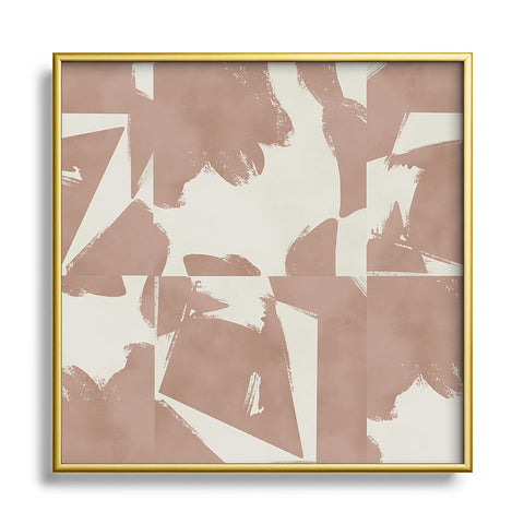 Marta Barragan Camarasa Modern pink tiles Square Metal Framed Art Print