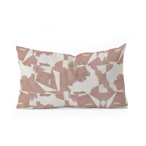 Marta Barragan Camarasa Modern pink tiles Oblong Throw Pillow