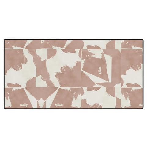 Marta Barragan Camarasa Modern pink tiles Desk Mat