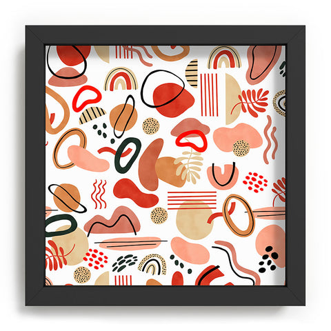 Marta Barragan Camarasa Modern reddish abstract shapes Recessed Framing Square
