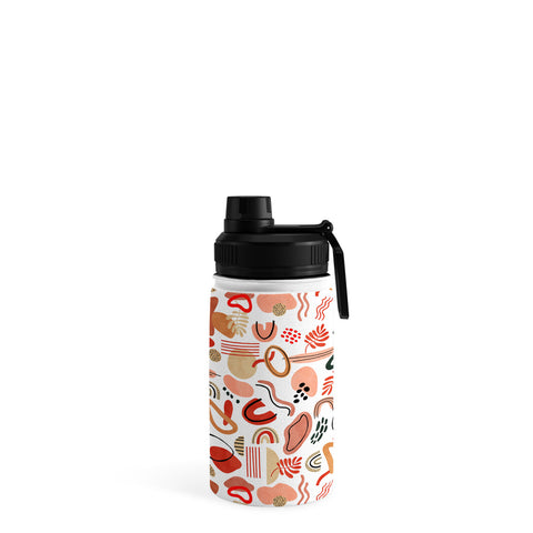 Marta Barragan Camarasa Modern reddish abstract shapes Water Bottle