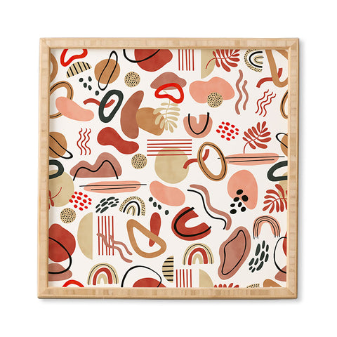 Marta Barragan Camarasa Modern reddish abstract shapes Framed Wall Art