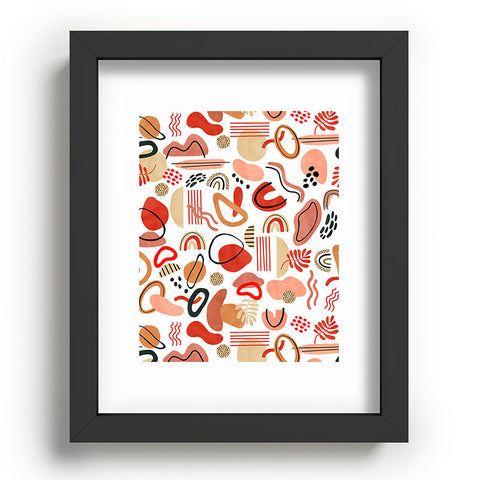Marta Barragan Camarasa Modern reddish abstract shapes Recessed Framing Rectangle
