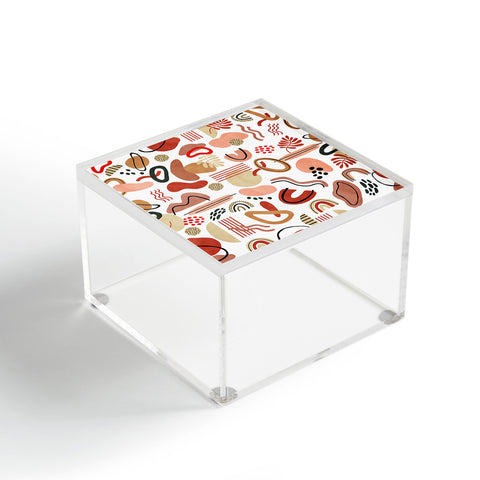 Marta Barragan Camarasa Modern reddish abstract shapes Acrylic Box
