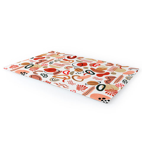 Marta Barragan Camarasa Modern reddish abstract shapes Area Rug