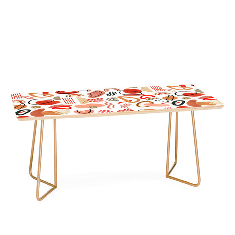 Marta Barragan Camarasa Modern reddish abstract shapes Coffee Table