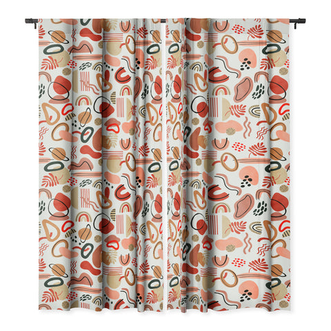 Marta Barragan Camarasa Modern reddish abstract shapes Blackout Non Repeat