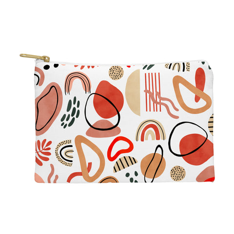 Marta Barragan Camarasa Modern reddish abstract shapes Pouch