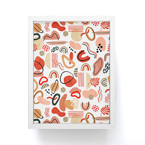 Marta Barragan Camarasa Modern reddish abstract shapes Framed Mini Art Print