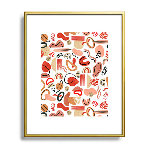 Marta Barragan Camarasa Modern reddish abstract shapes Metal Framed Art Print
