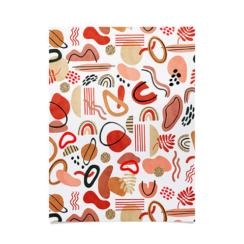 Marta Barragan Camarasa Modern reddish abstract shapes Poster