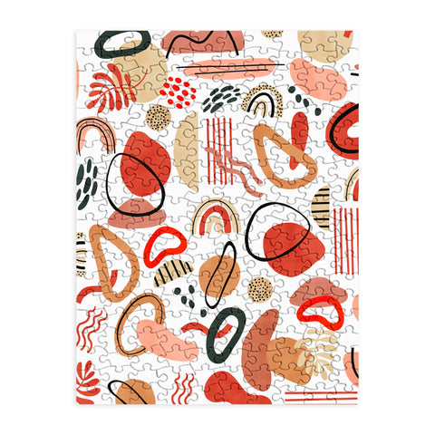 Marta Barragan Camarasa Modern reddish abstract shapes Puzzle