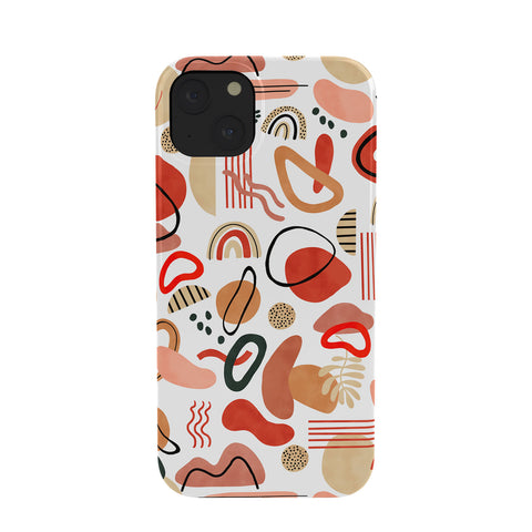 Marta Barragan Camarasa Modern reddish abstract shapes Phone Case