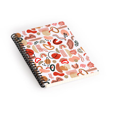 Marta Barragan Camarasa Modern reddish abstract shapes Spiral Notebook