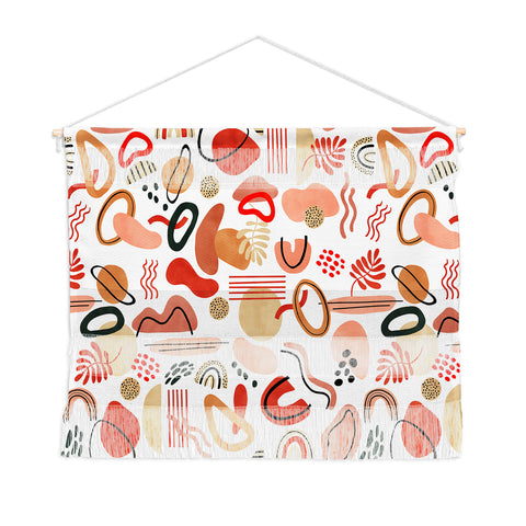 Marta Barragan Camarasa Modern reddish abstract shapes Wall Hanging Landscape