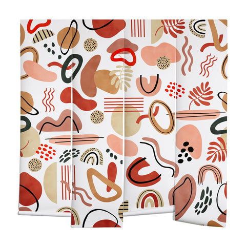 Marta Barragan Camarasa Modern reddish abstract shapes Wall Mural
