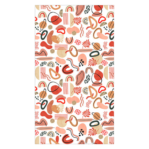 Marta Barragan Camarasa Modern reddish abstract shapes Tablecloth