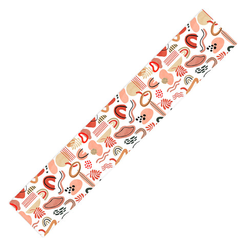 Marta Barragan Camarasa Modern reddish abstract shapes Table Runner