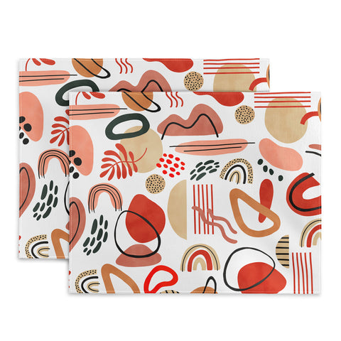 Marta Barragan Camarasa Modern reddish abstract shapes Placemat