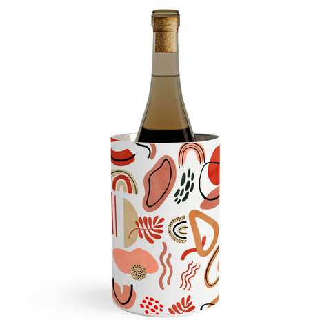 Marta Barragan Camarasa Modern reddish abstract shapes Wine Chiller