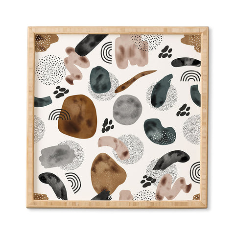 Marta Barragan Camarasa Modern shapes and points Framed Wall Art