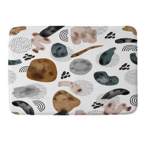Marta Barragan Camarasa Modern shapes and points Memory Foam Bath Mat