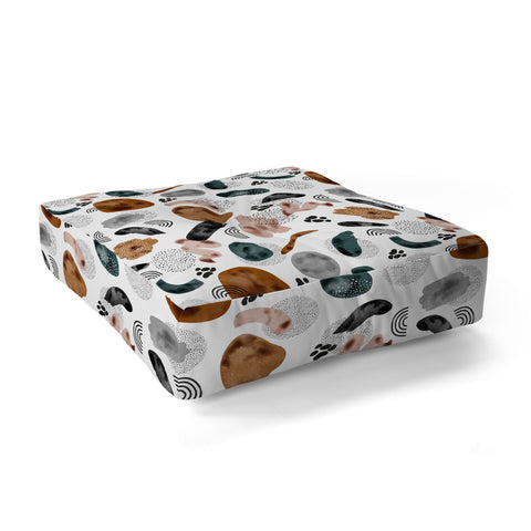 Marta Barragan Camarasa Modern shapes and points Floor Pillow Square