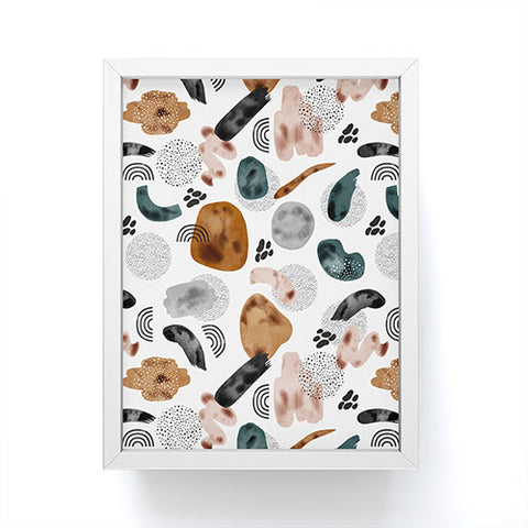 Marta Barragan Camarasa Modern shapes and points Framed Mini Art Print