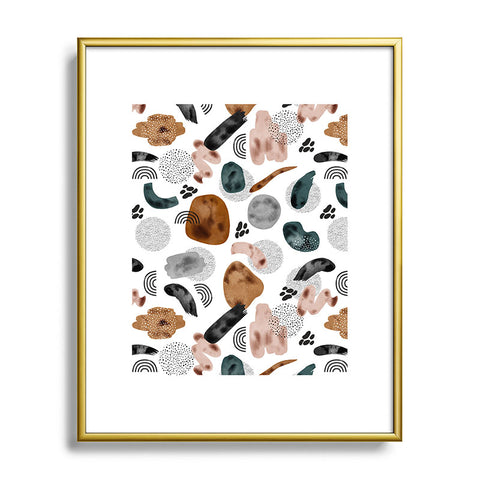 Marta Barragan Camarasa Modern shapes and points Metal Framed Art Print