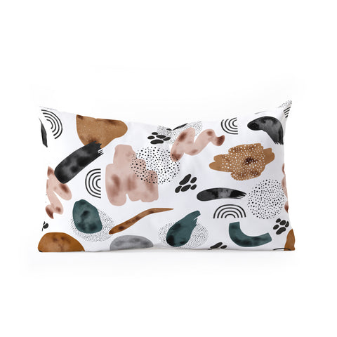 Marta Barragan Camarasa Modern shapes and points Oblong Throw Pillow