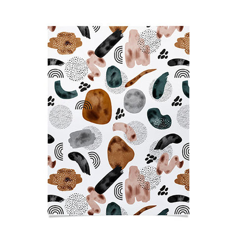 Marta Barragan Camarasa Modern shapes and points Poster